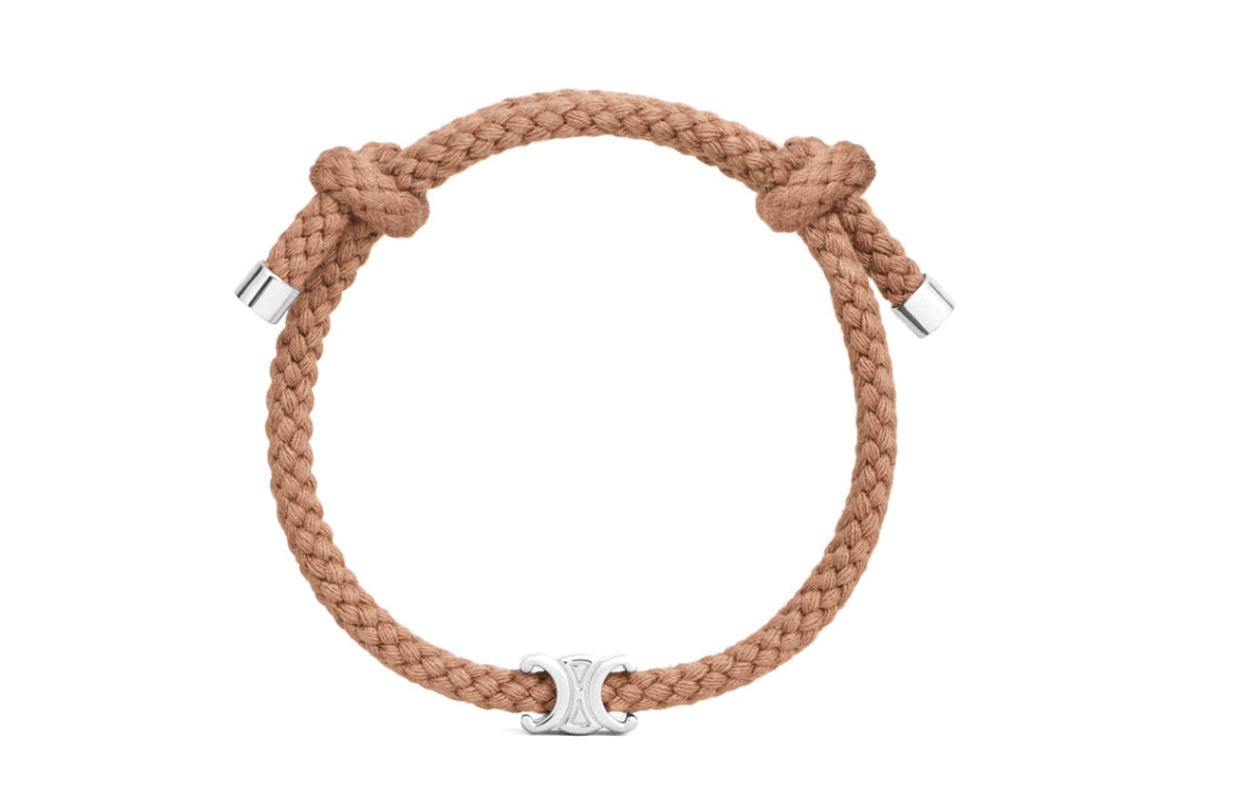 CELINE Acrylic, Brass Bracelets Unisex Khaki
