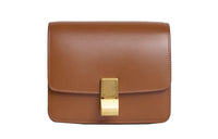 CELINE Classic Bo Cow Leather Tofu Bag Block Crossbody Bag Shoulder Bag Women's Camel