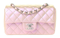 CHANEL Calfskin Crossbody Bag, Shoulder Bag Mini Women's Pearl Pink