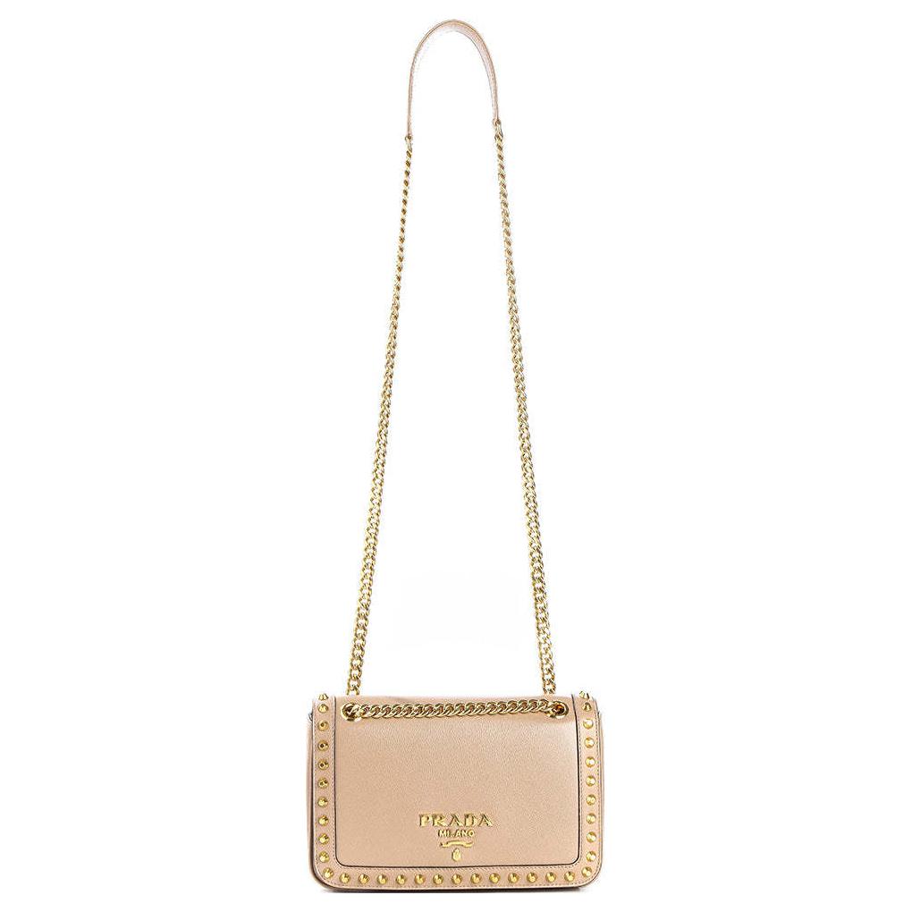 PRADA Calfskin Crossbody Bag Shoulder Bag Women's Pink
