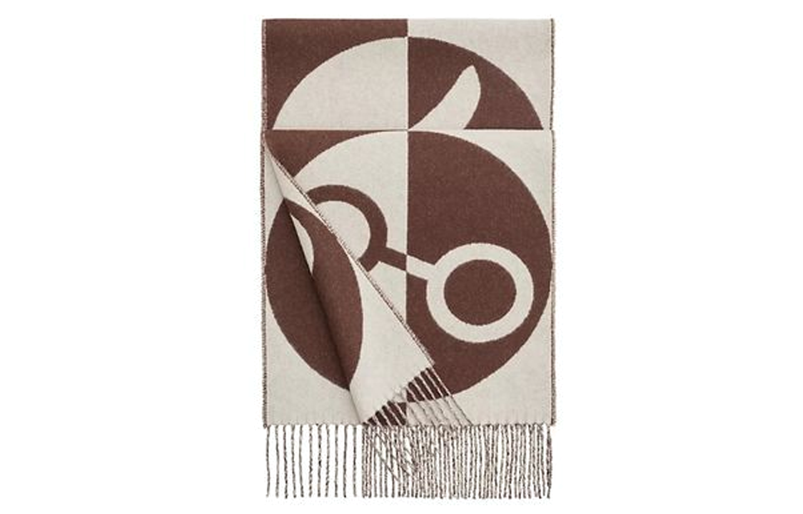 HERMES Cashmere Knit Scarves Women's