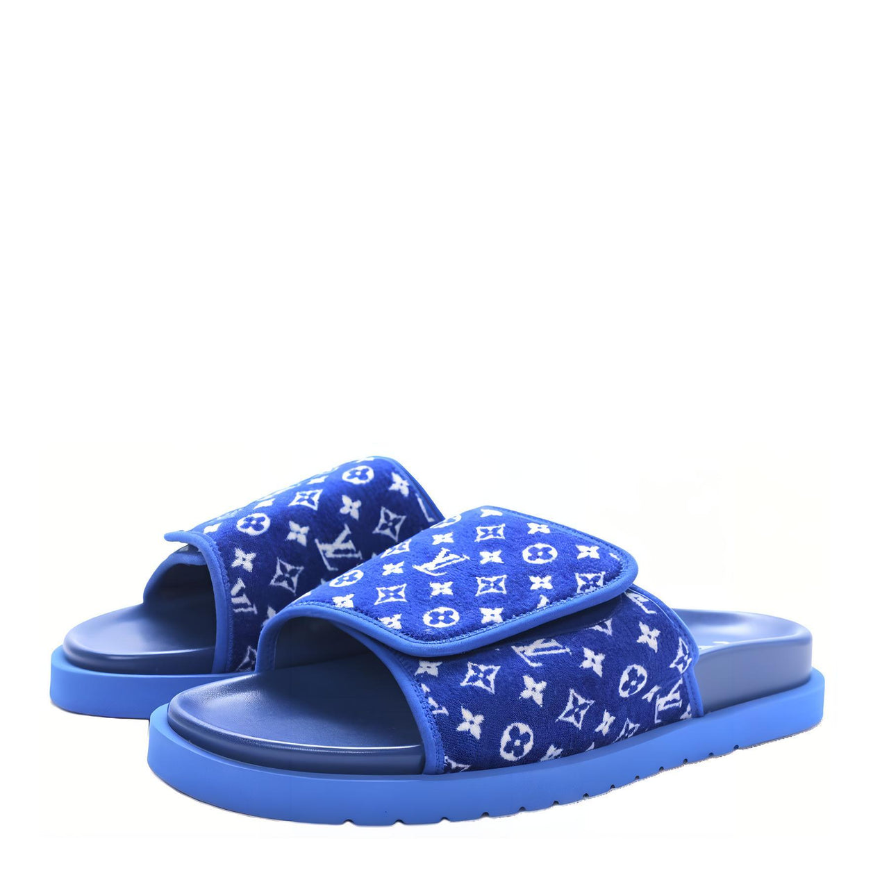 LOUIS VUITTON Miami Slide Slippers Men's Blue
