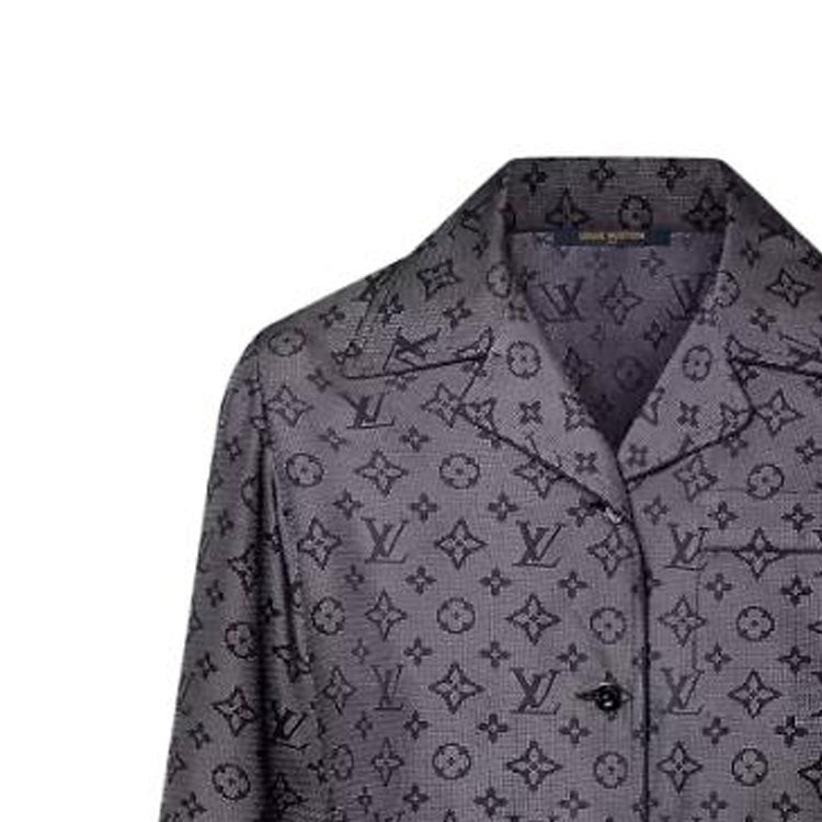 LOUIS VUITTON Inverted Mahina Monogram Pajama Shirt