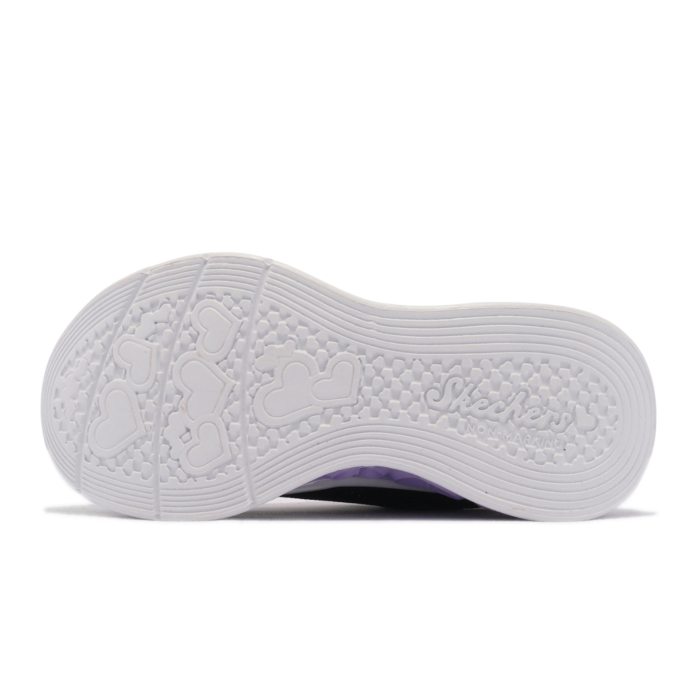 (PS) Skechers Flutter Heart Lights 'Black Purple Pink' 302317-LBKMT