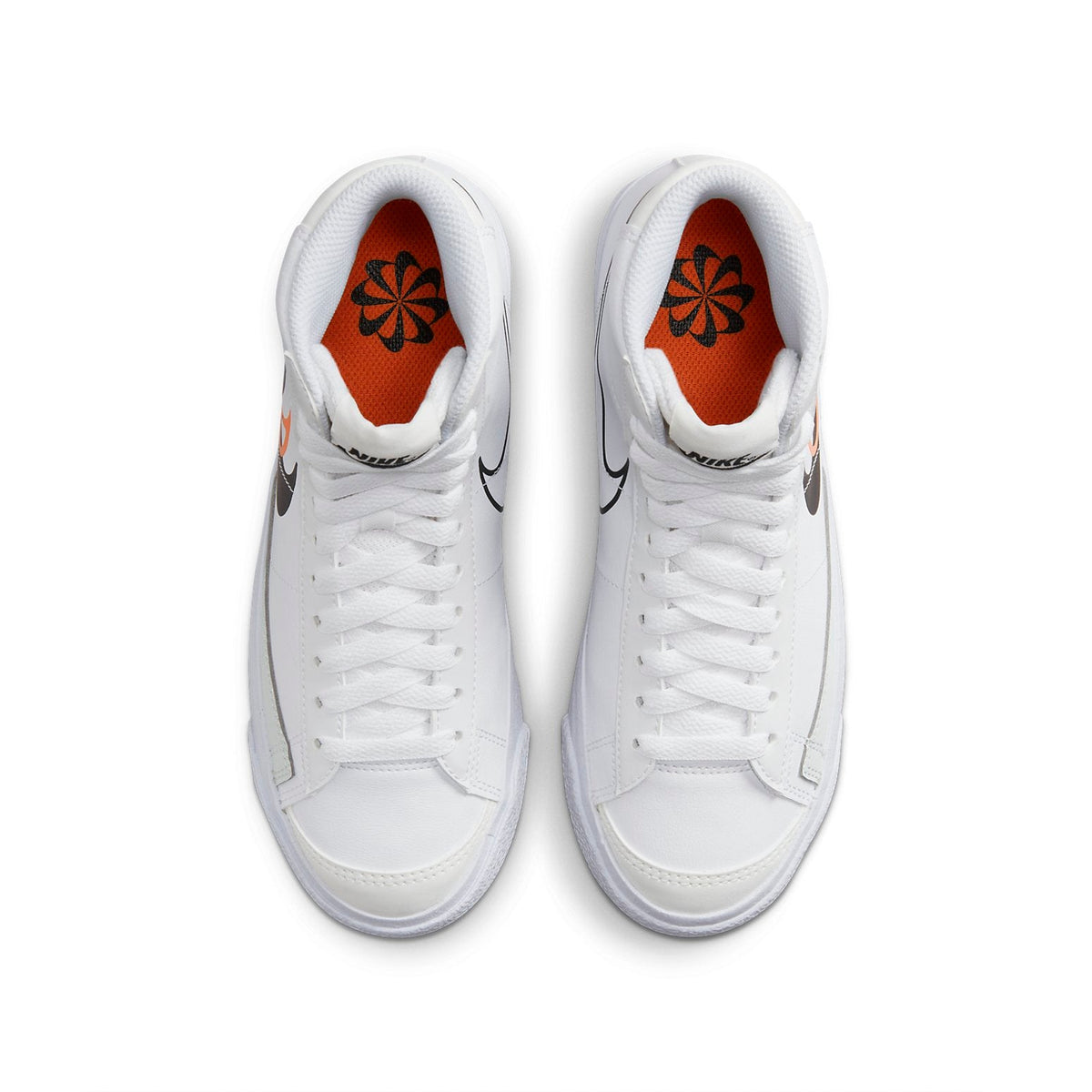 (GS) Nike Blazer Mid Next Nature 'Multi-Swoosh - White Bright Mandarin' FN7788-100