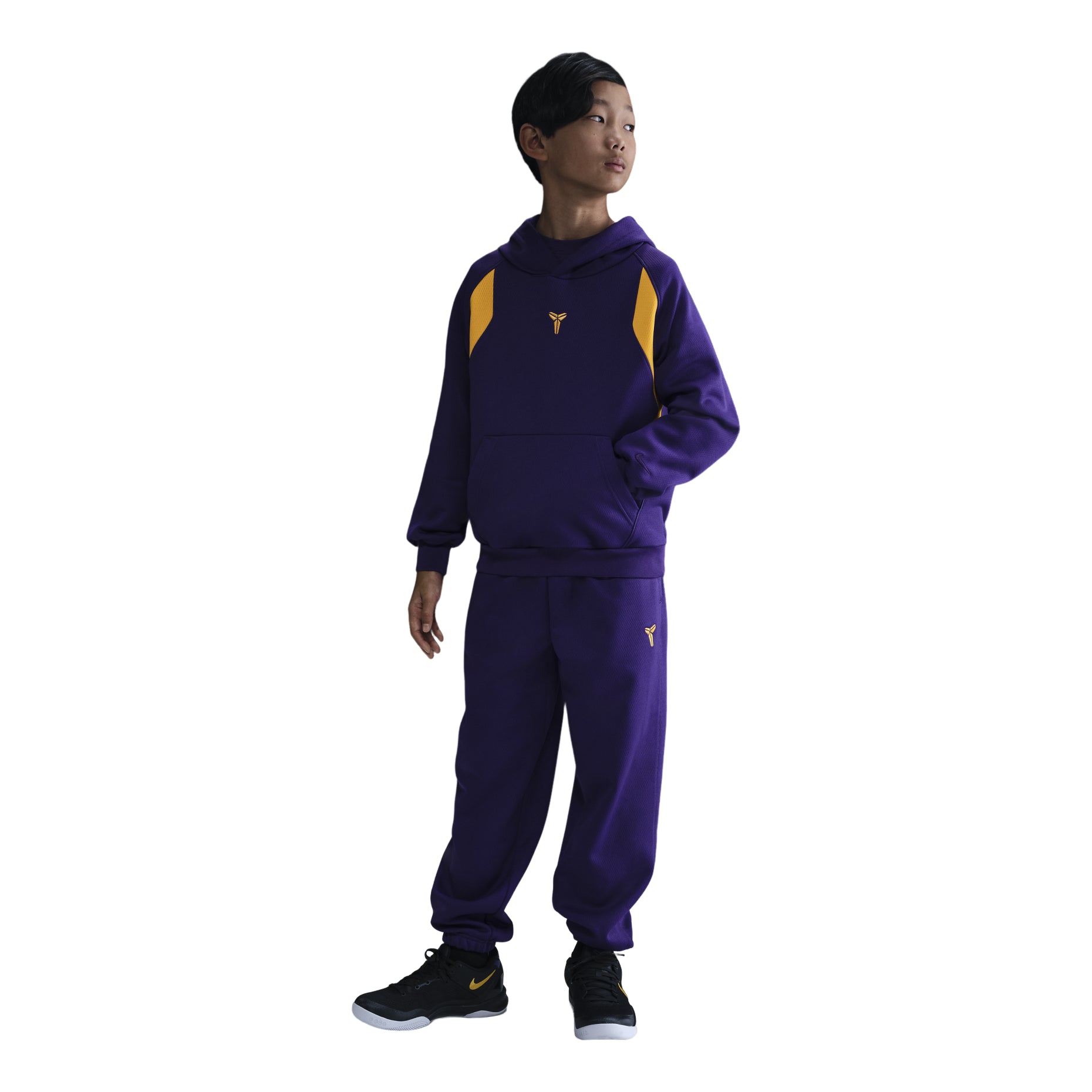 (GS) Nike Kobe Therma-FIT Pullover Hoodie 'Court Purple Univesity Gold' HJ1028-547
