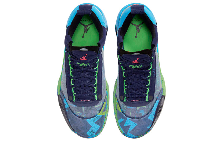 (WMNS) Air Jordan 34 Low PF Regency Purple 'Blue Green' CZ7746-500