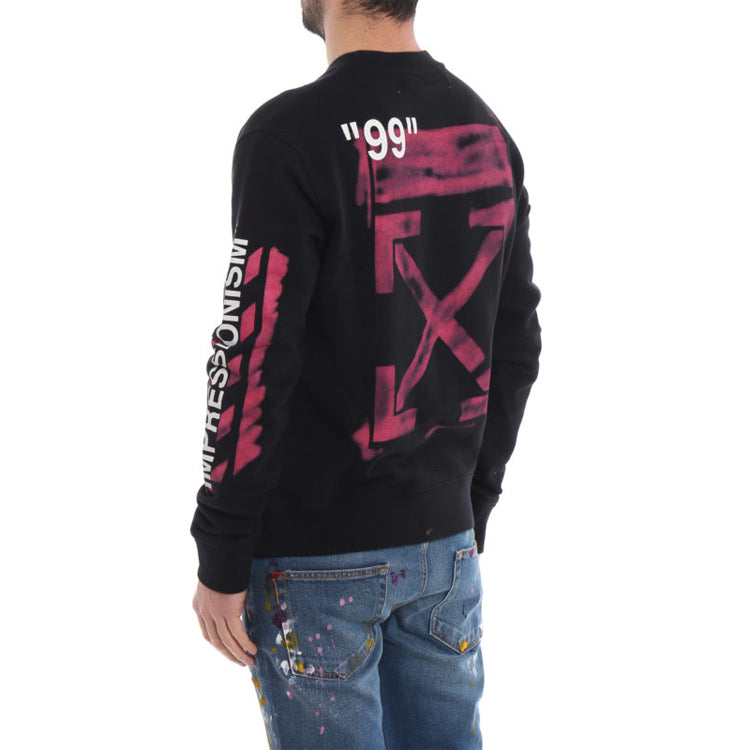 Off-White SS19 Diagonal Stencil Mens Logo Sweater OMBA025R190030151028