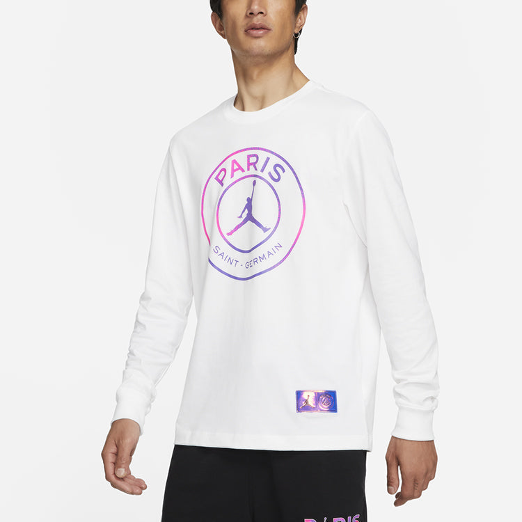 Air Jordan MENS Paris Saint-Germain Casual Sports Crew Neck Long Sleeve White CZ0794-100