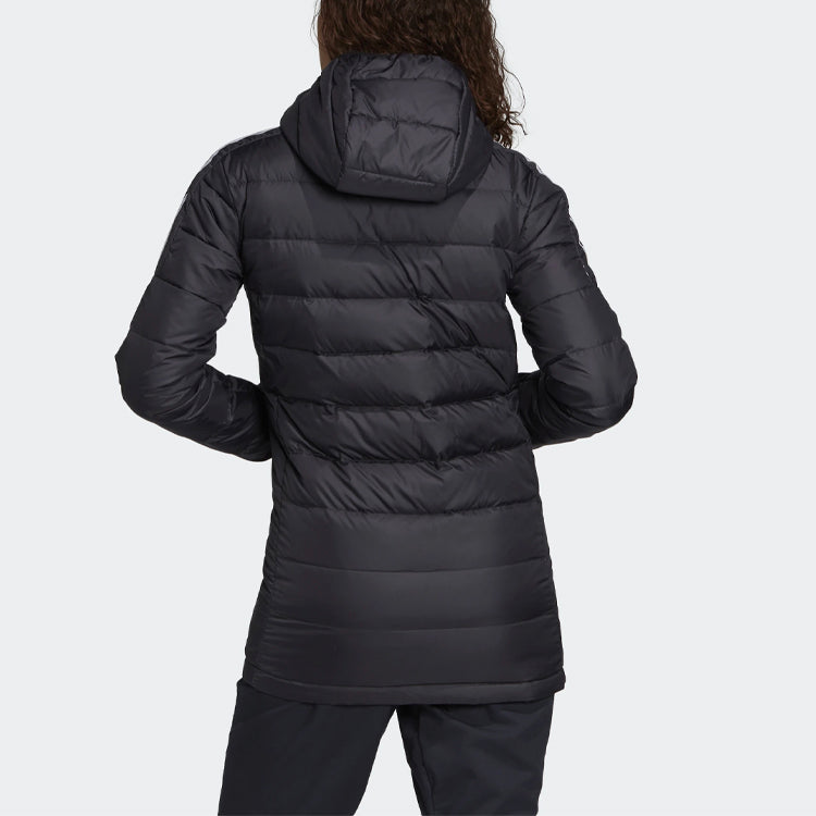 (WMNS) adidas Light Down Hooded Parka 'Black' GH4590