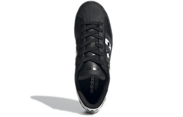 (GS) adidas originals Superstar J Logo 'Black White' FV3745