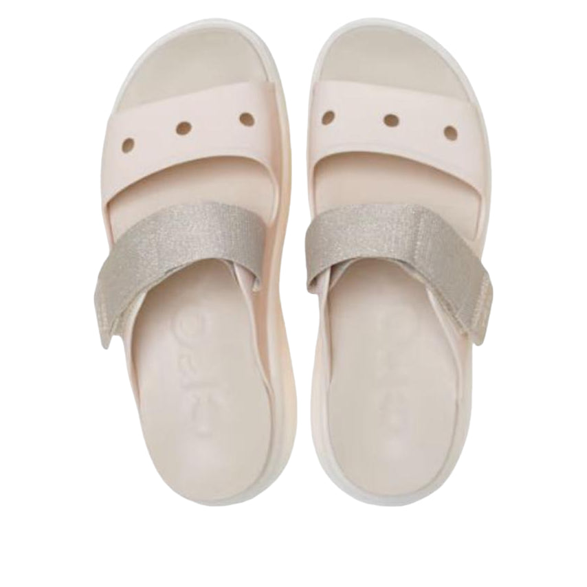 (WMNS) Crocs Soho Two Strap Shimmer Sandal 'Peach Ice Frappe Chalk' 213289-86U