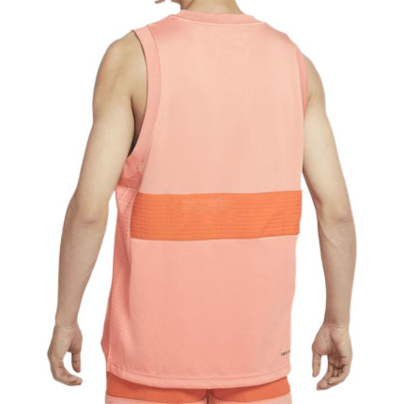 Men's Air Jordan Colorblock Logo Round Neck Sleeveless Vest Orange CZ4742-808