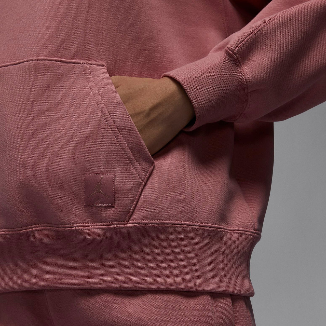 (WMNS) Air Jordan Brand Fleece Quarter Zip 'Stardust Red' FD7222-618