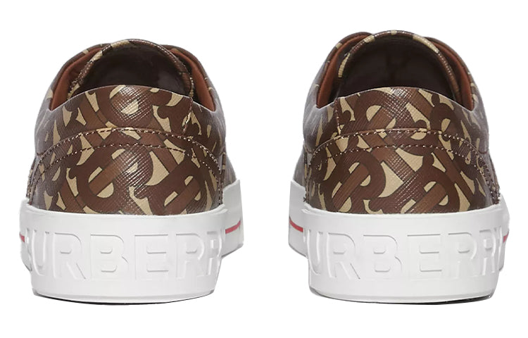 (WMNS) Burberry Logo Monogram Stripe Print E Canvas Shoes 'Brown' 80187541