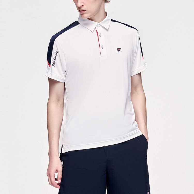 FILA Athletics Series Athleisure Casual Sports Short Sleeve polo White A11M123152F-WT