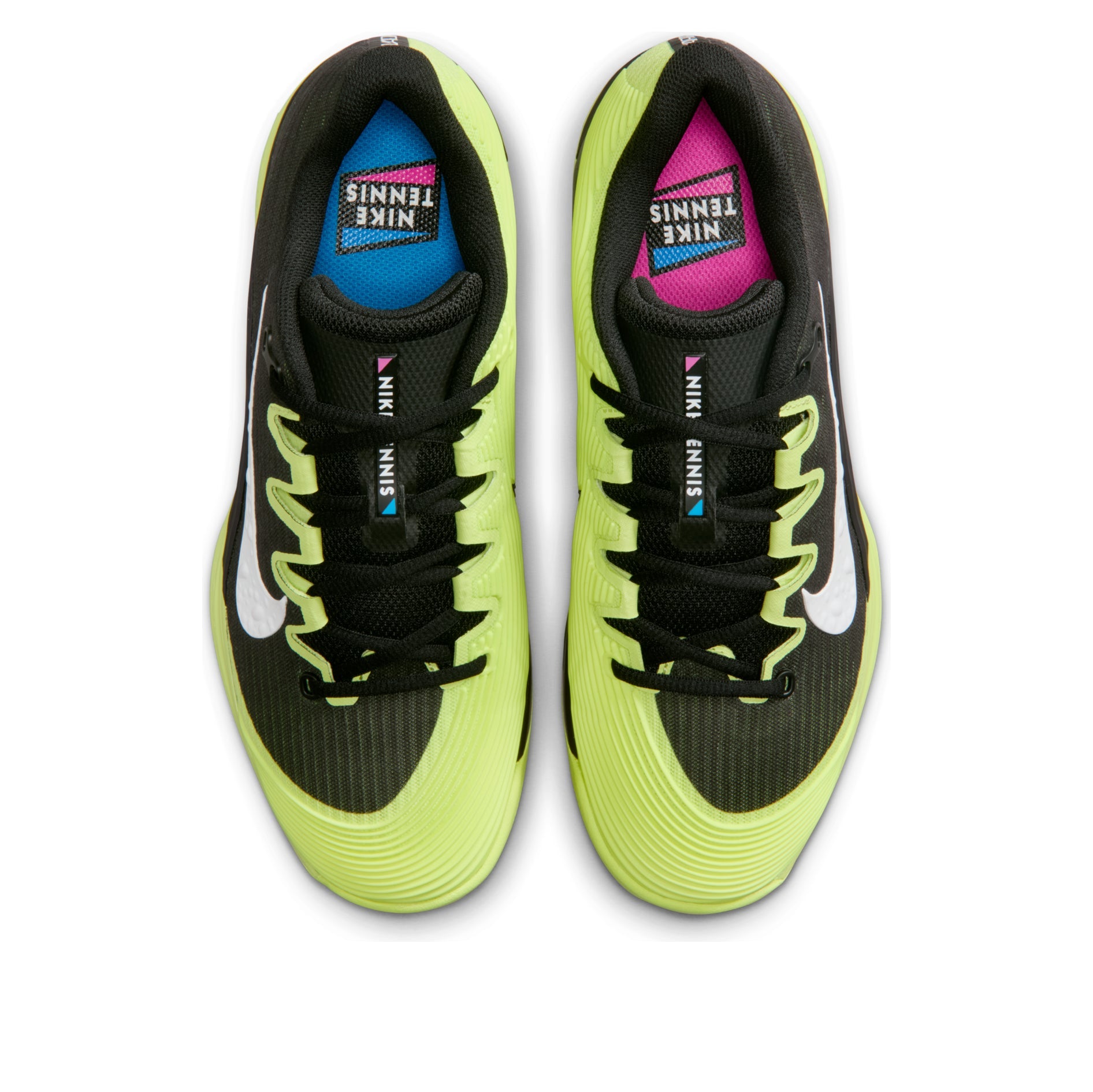 (WMNS) Nike Court Air Zoom Vapor 12 HC 'Black Light Lemon Twist Blue Ribbon Heather' IB6554-001