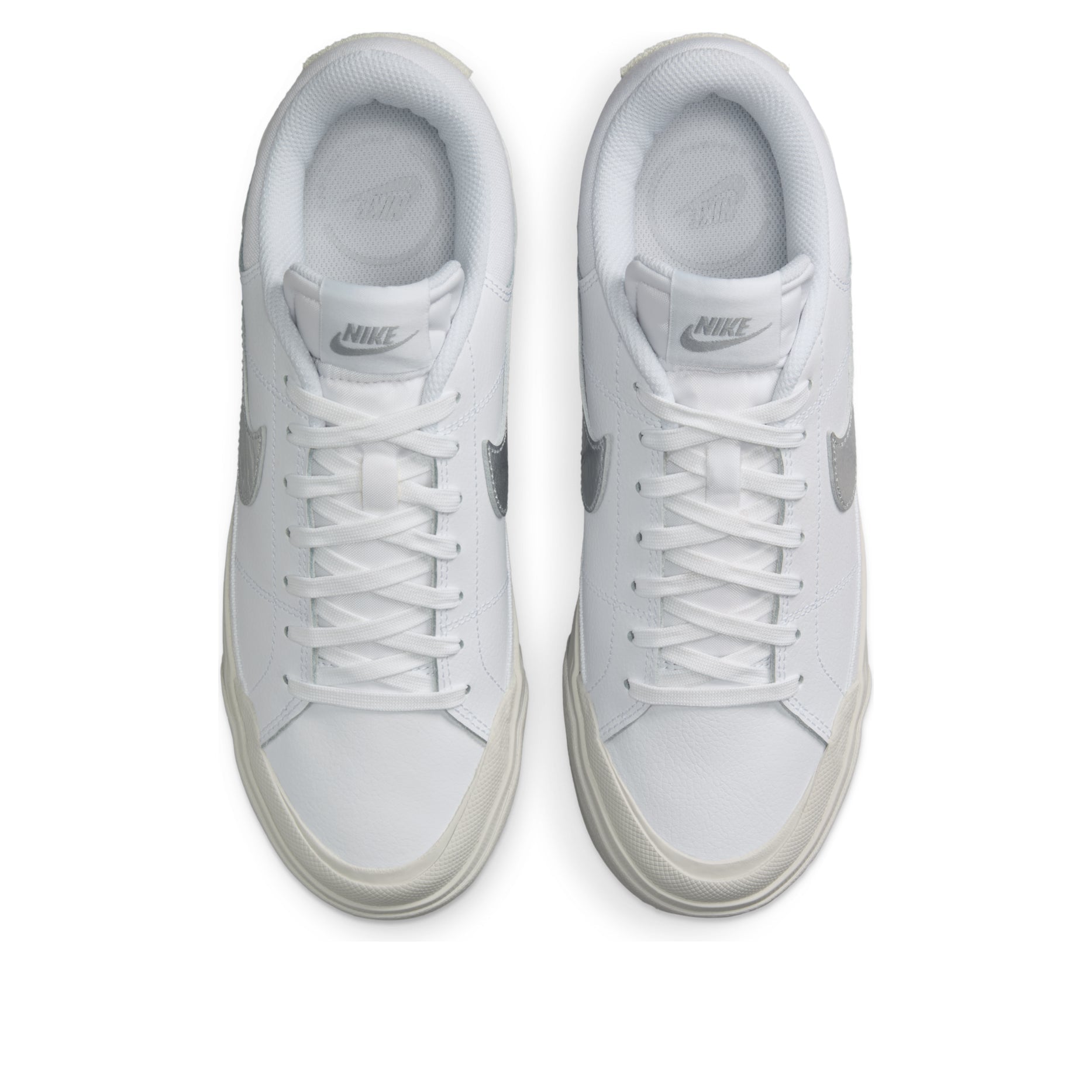 (WMNS) Nike Court Legacy Lift 'White Metallic Silver' HQ2307-100