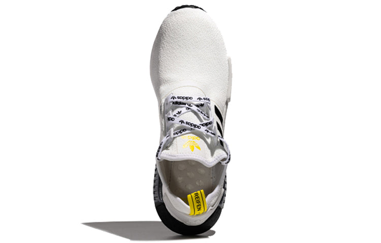 adidas NMD_R1 STLT Primeknit 'White Black Bright Yellow' FV2549