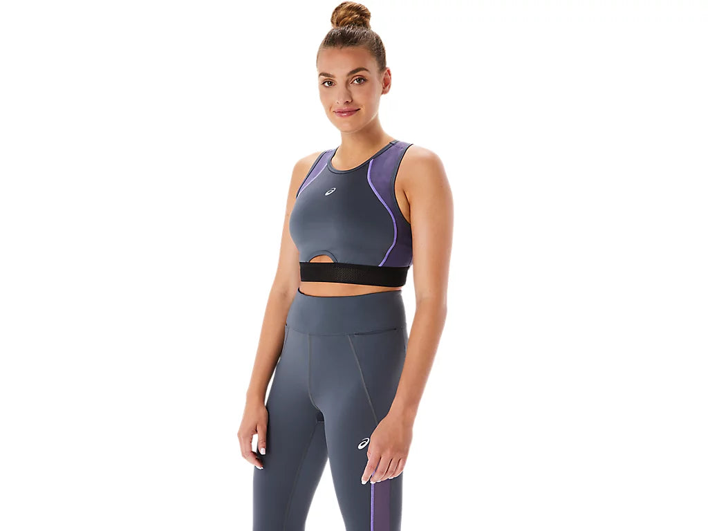 (WMNS) ASICS Mesh Panel Training Bra 'Carrier Grey' 2032C710-020