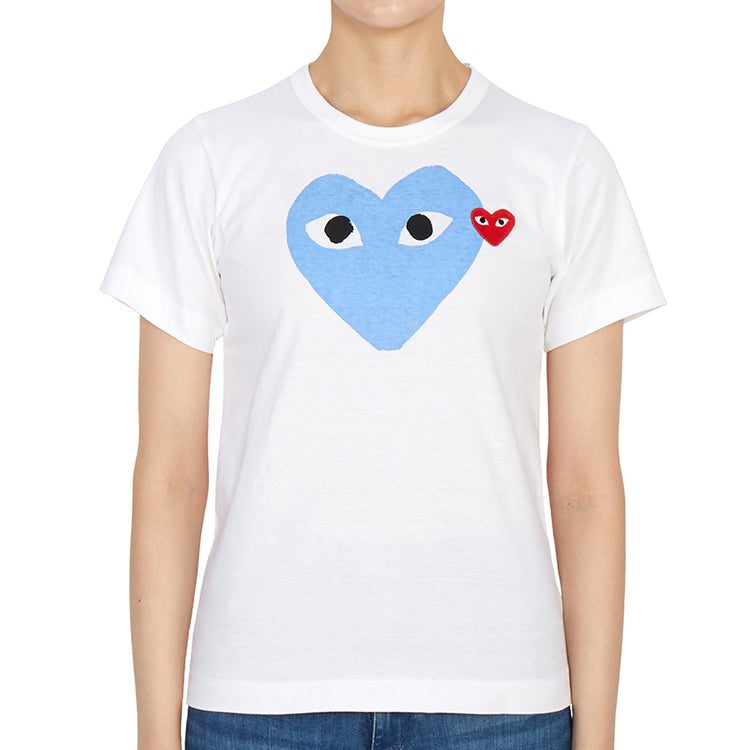 (WMNS) COMME des GARCONS FW25 PLAY Colored Heart T-Shirt 'White' AZ-T105-051-2