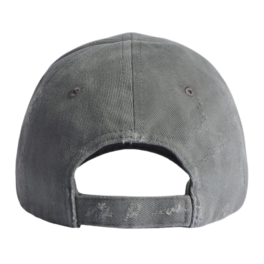 Balenciaga Tilted Typo Cap 'Dark Heather Grey' 854036410B21441