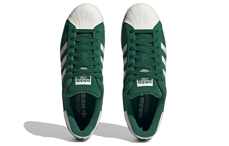 adidas Originals Superstar Shoes 'Dark Green White Gold Metallic' IE4605