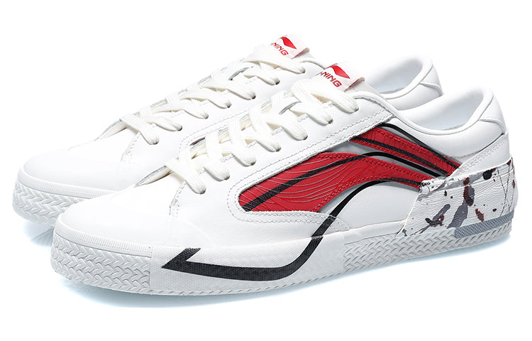 Li-Ning Weiwu Paris Fashion Week Vintage Shoes 'White Red' AECR037-3