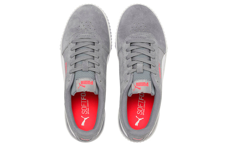 (WMNS) PUMA Carina Suede White/Grey/Red 369864-05