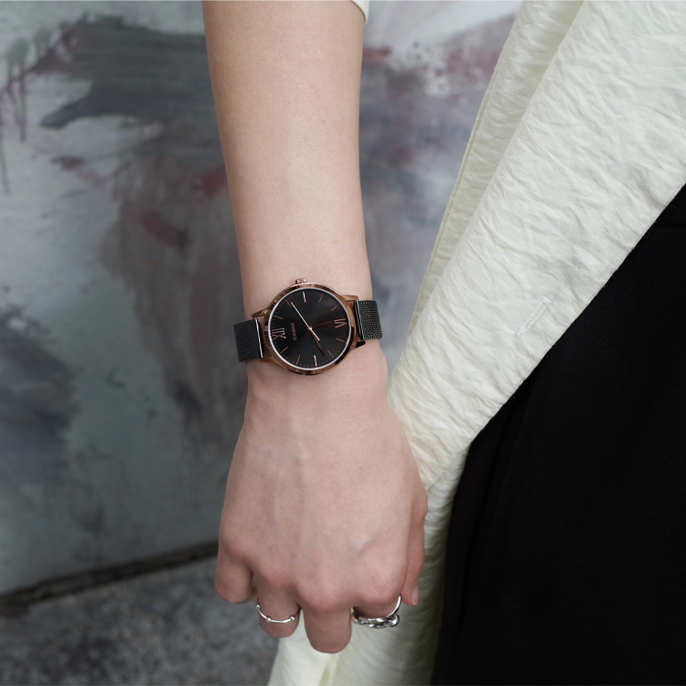 (WMNS) CASIO Analog 'Black Rose Gold' LTPE157MRB1B