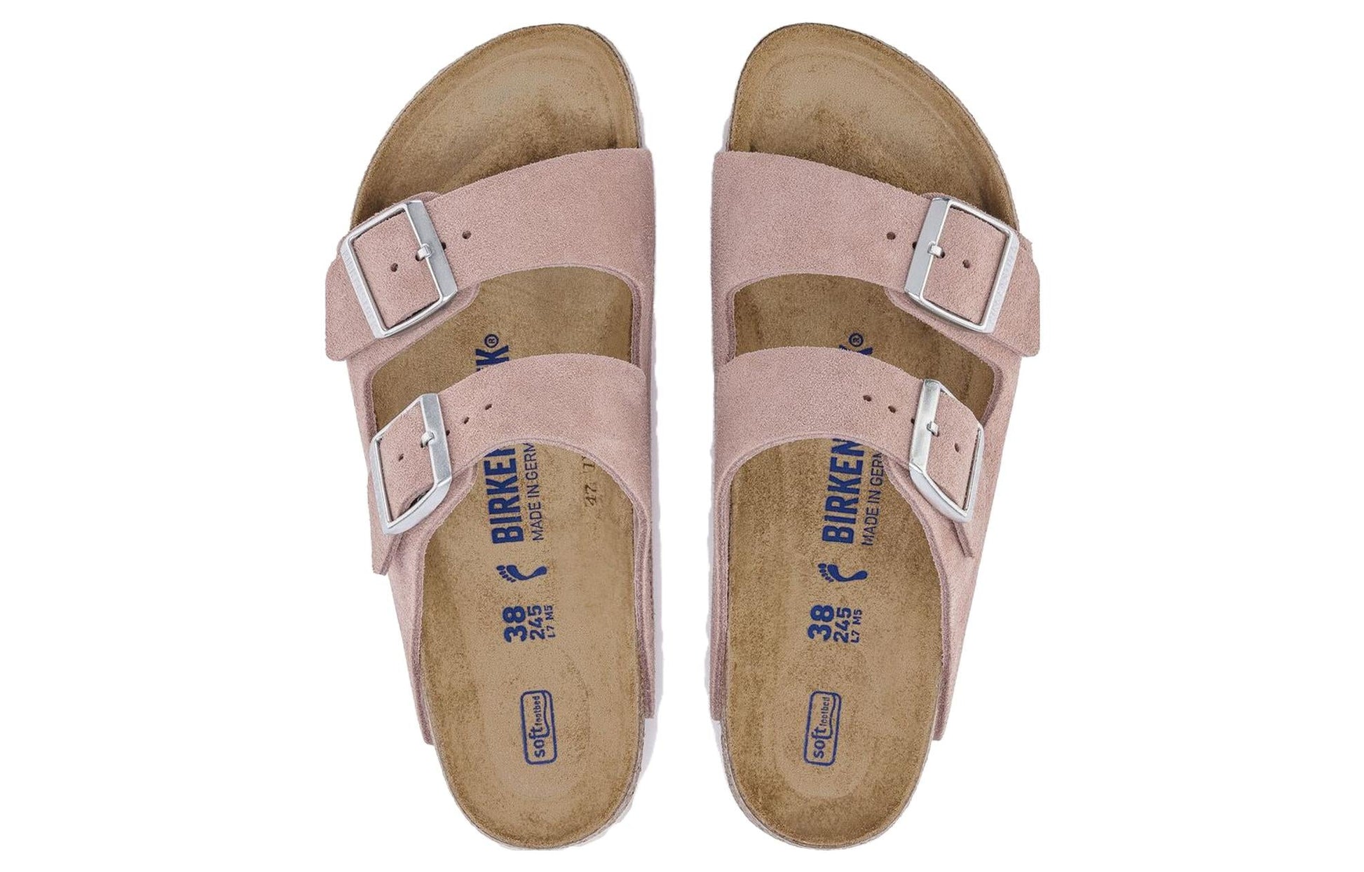 (WMNS) Birkenstock Arizona Soft Footbed Suede Leather Narrow Fit Sandals 'Pink Clay' 1023321