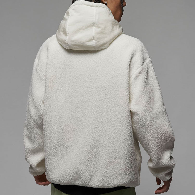 Air Jordan Year Of The Rabbit CNY Series Polar Fleece Drawstring Hoodie Men's White FB1451-108