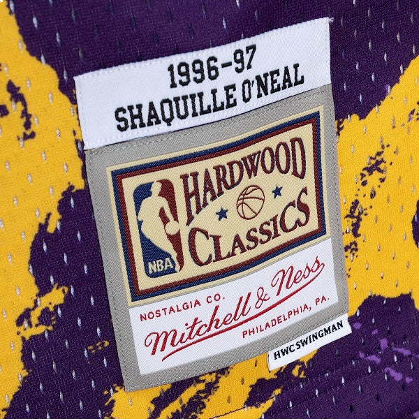 Mitchell & Ness x NBA Los Angeles Lakers Team Marble Swingman Jersey 'Shaquille O'Neal 34' TFSM1278-LAL96SONPTPR