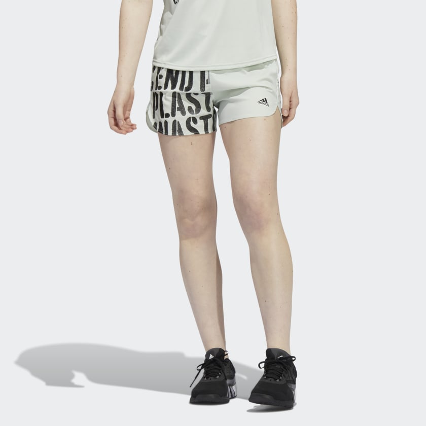 (WMNS) adidas Run Fast Running Shorts With Inner Briefs 'Green Black' HA4293