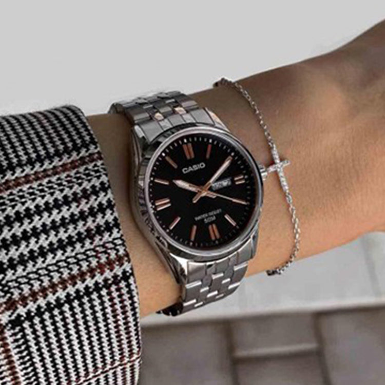 CASIO Quartz Waterproof Black Analog LTP-1335D-1A2V