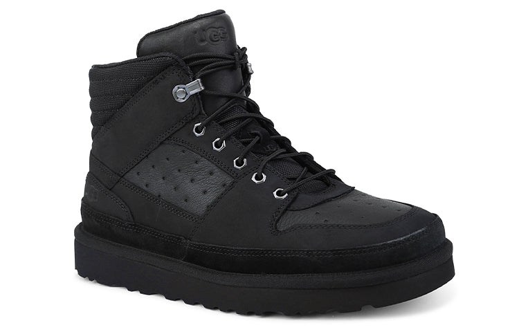 UGG Highland Sport Hiker Mid High Top Fleece Lined Black 1112384-BTNL