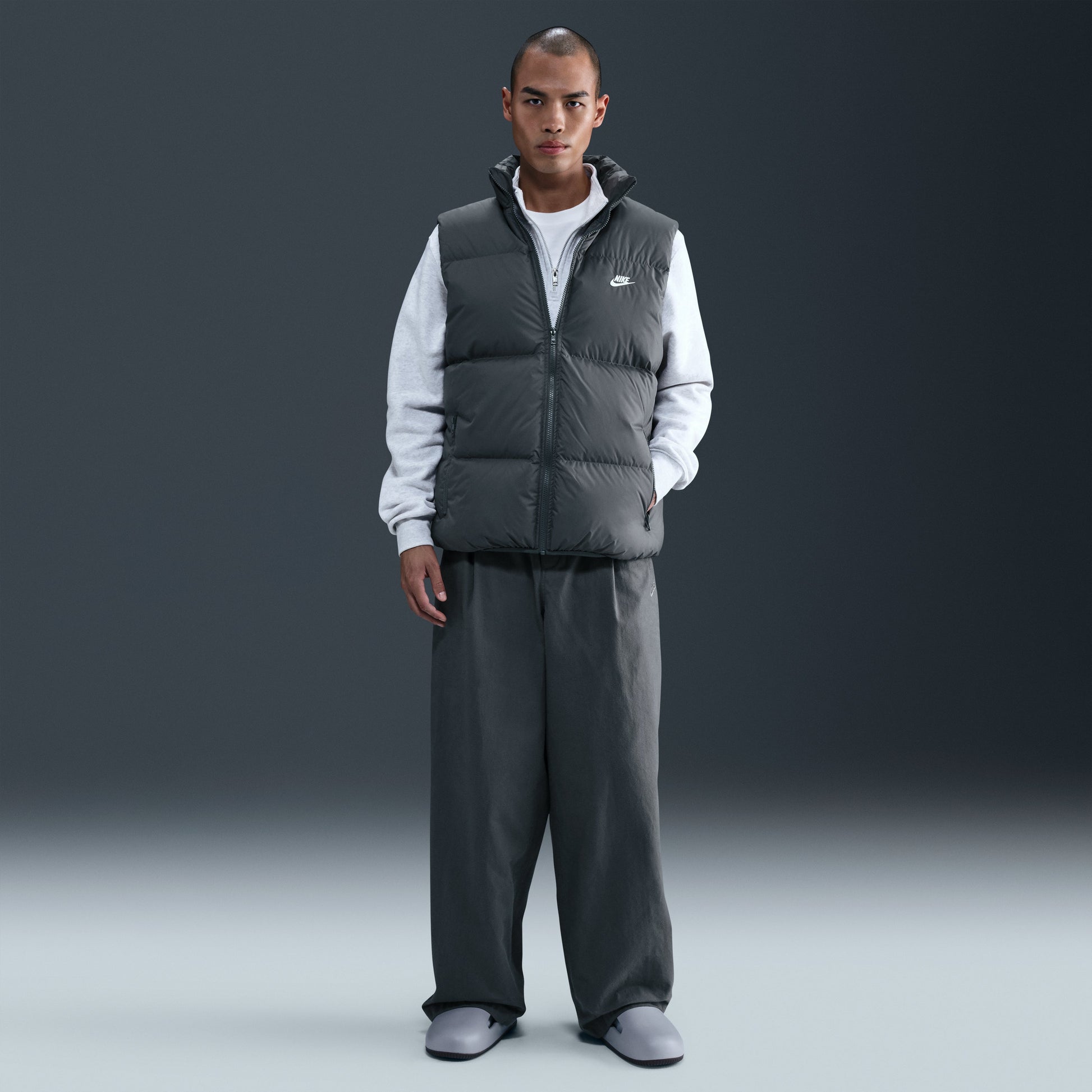 Nike Sportswear Club Therma-FIT Puffer Vest 'Iron Grey White' IB2978-068