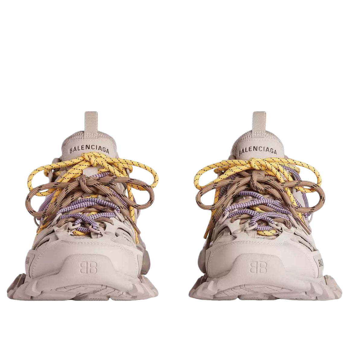 (WMNS) Balenciaga Track Trail Laces Sneaker 'Taupe Yellow Purple Brown Black' 800590WTRHK9751