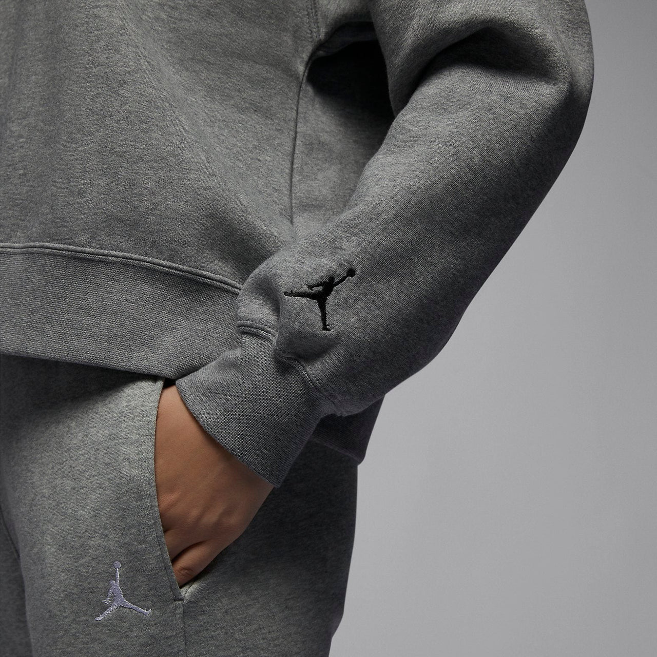 (WMNS) Air Jordan Crew-Neck Sweatshirt 'Grey' FZ2140-091