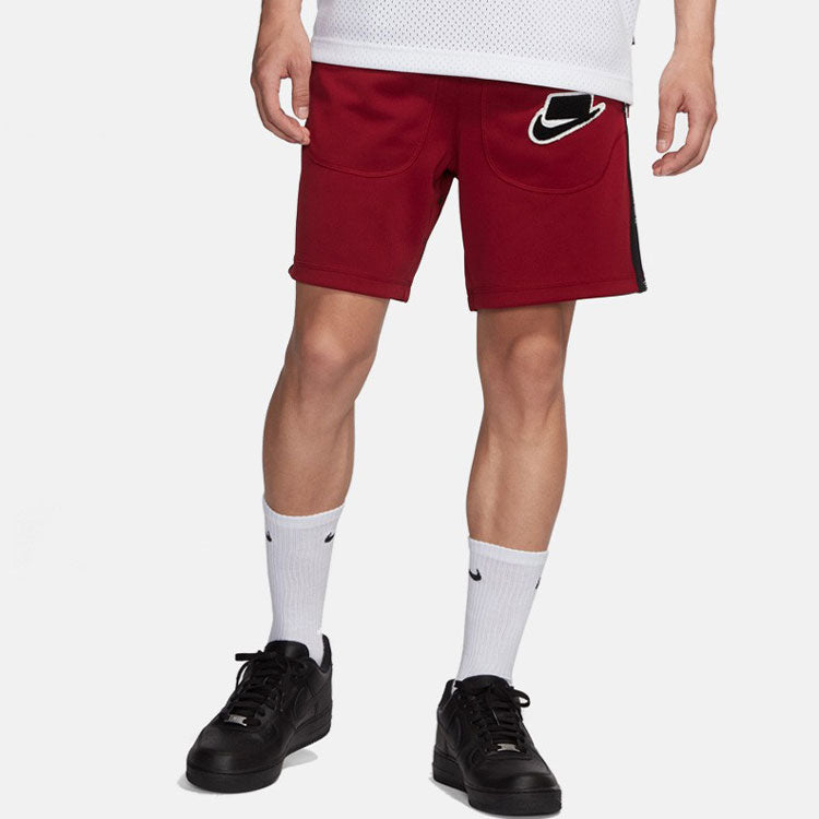 Men's Nike Colorblock Logo Alphabet Printing Sports Shorts Red BV4610-677