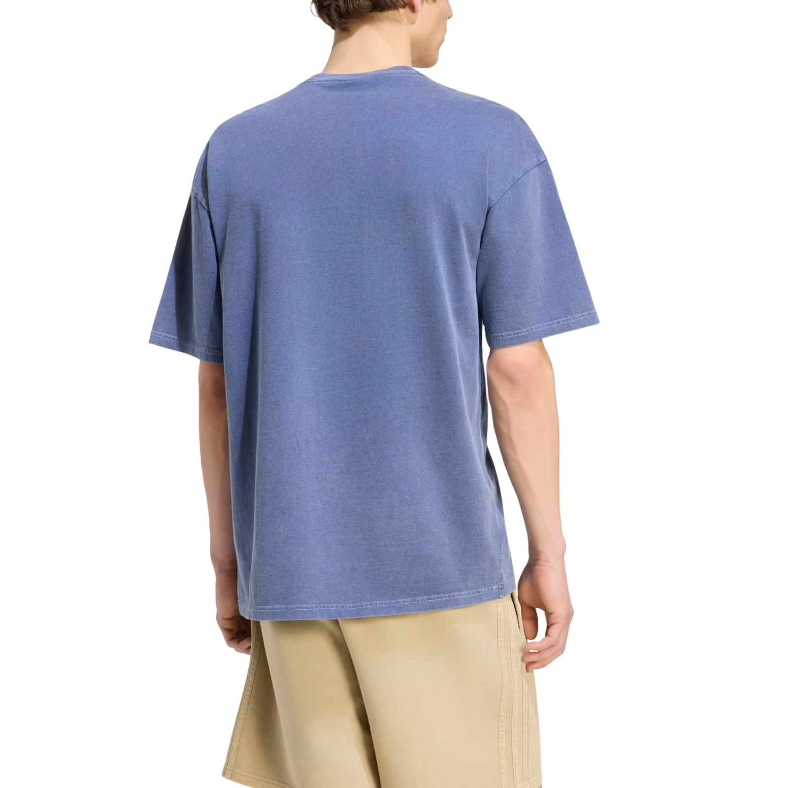 adidas Trefoil Essentials Washed Loose Dropped T-Shirt Asia Sizing 'Dark Blue' LC6376