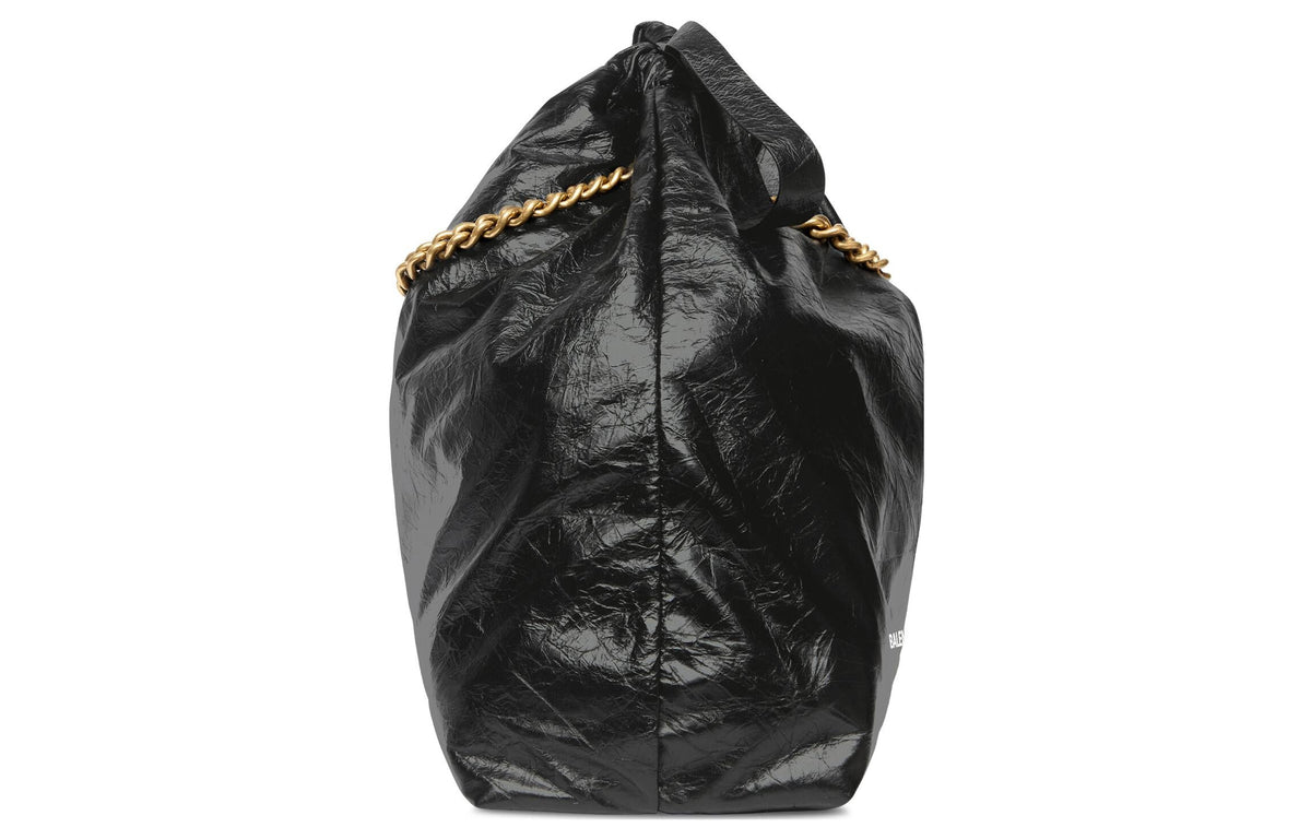 (WMNS) Balenciaga Crush Medium Tote Bag 'Black' 742941210IT1000