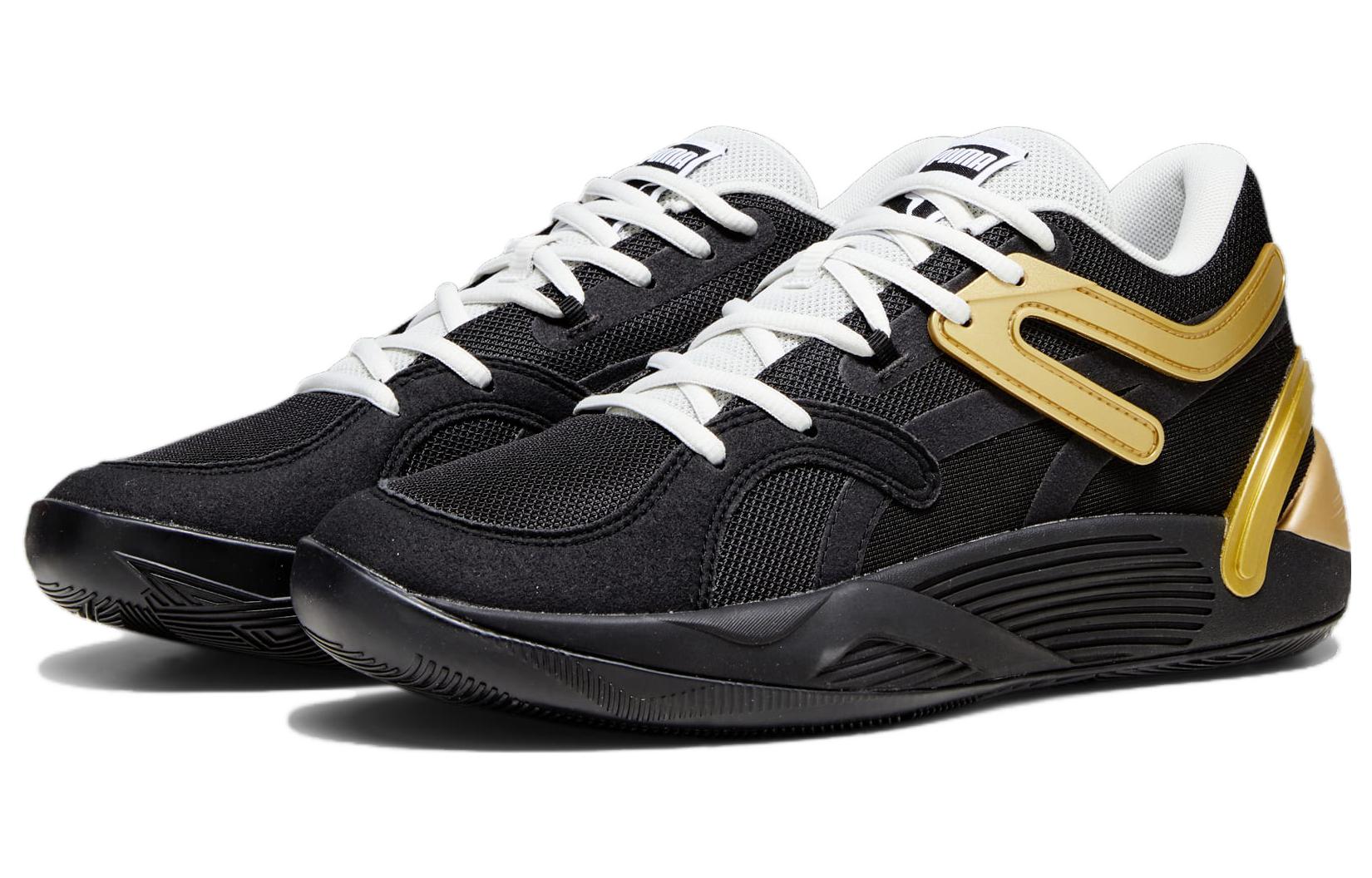 PUMA TRC Blaze Court Basketball Shoes 'Black Gold' 376582-32