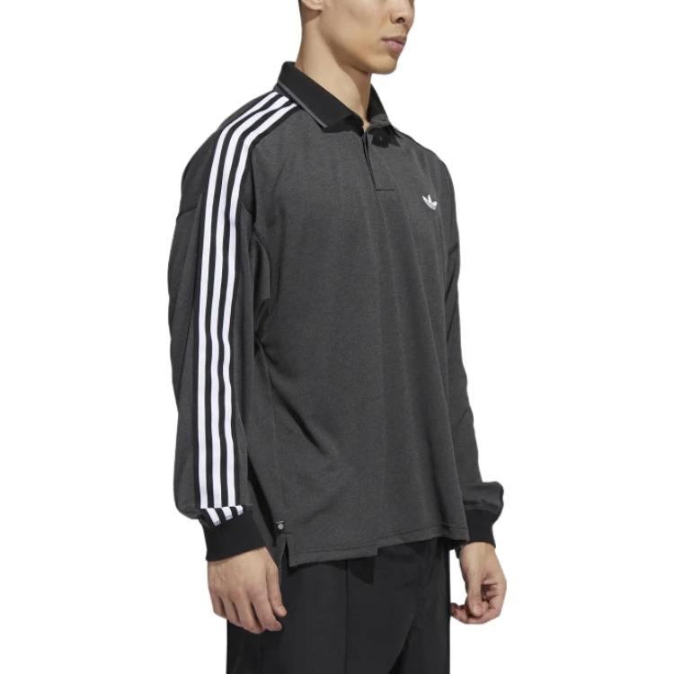 adidas Long Sleeve Polo Jersey 'Black' HK9902