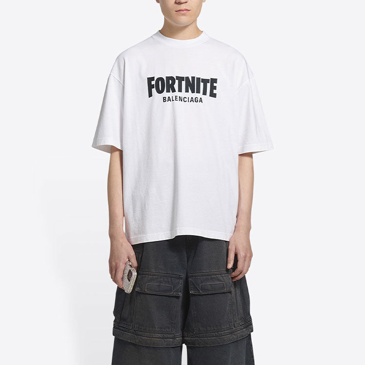 Balenciaga x FORTNITE T-Shirt Medium Fit 'White' 612966TLVO39040