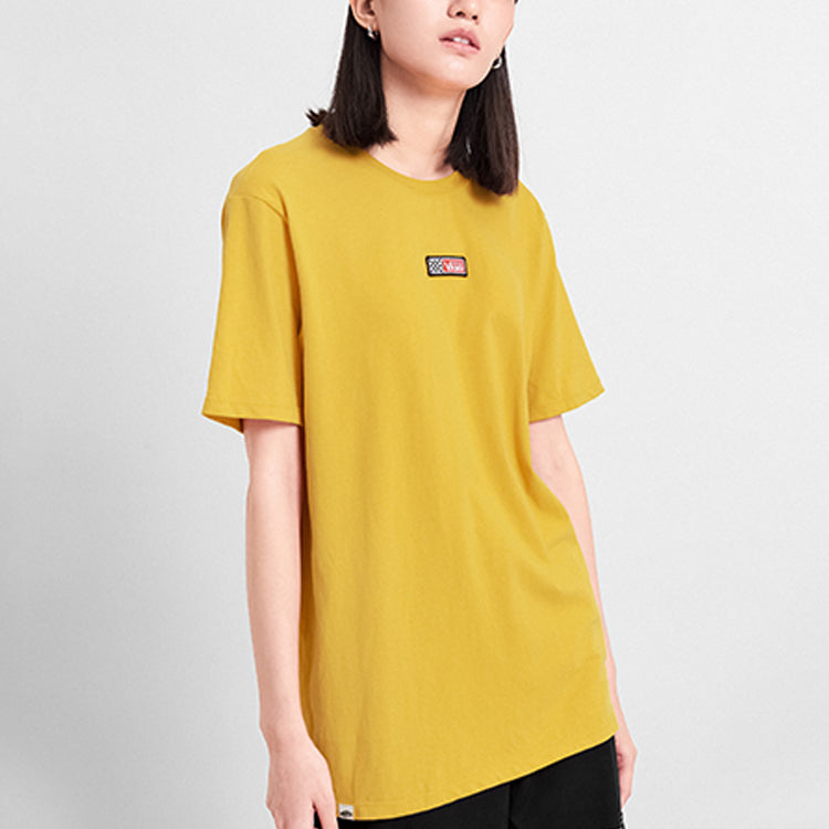 (WMNS) Vans Athleisure Casual Sports Short Sleeve Yellow VN0A4BRJ50X