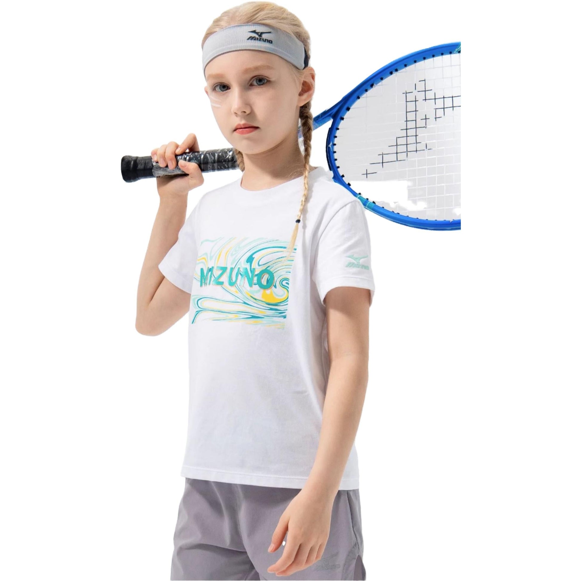 (GS) Mizuno Graphic T-shirt 'White' T1203