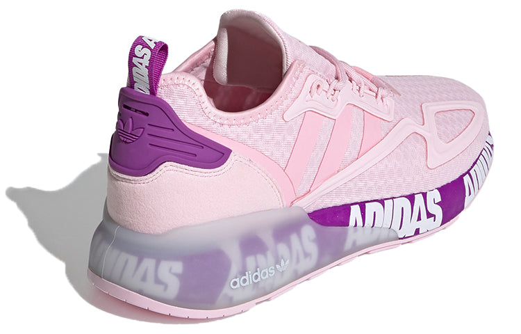 (WMNS) adidas ZX 2K Boost 'Bold Logo Graphic - Pink Ultra Purple' FX7058