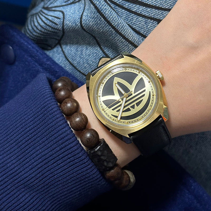 adidas Originals Unisex Fashion Edition Analogue Watch 'Black Gold' AOFH225122I