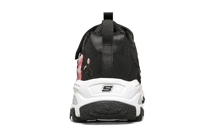 (GS) Skechers D'Lites 'Black Pink' 302507L-BLK